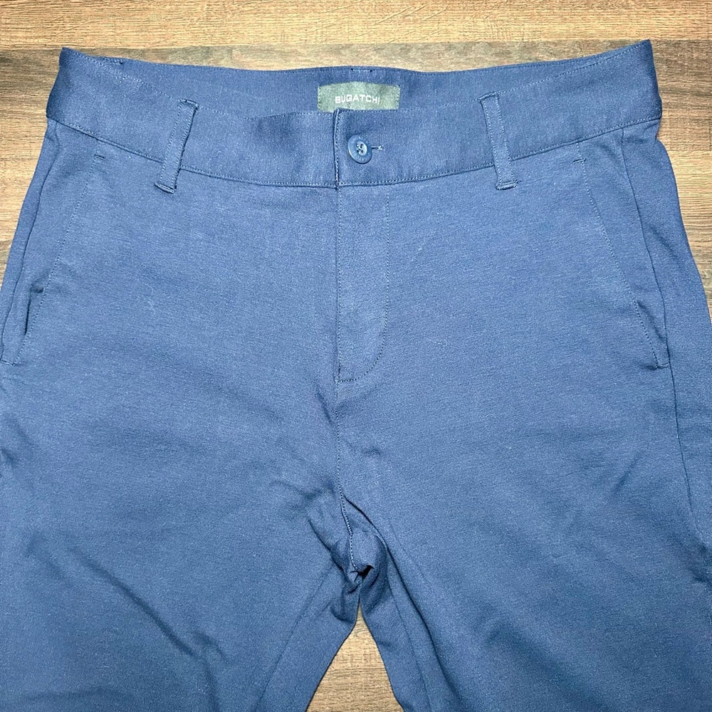 Bugatchi Skinny Navy Trousers
